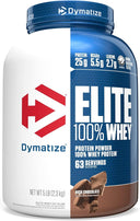 Dymatize Elite 100% Whey Protein Powder, Cookies & Cream, 25g of Protein, 5.5g BCAAs, Less Than 140 Cal., Gluten Free, 2g Carb, 2g Sugar, 3g Fat (63 Servings) - Unmatched Kicks-Dymatize