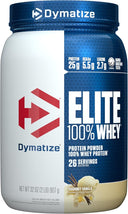 Dymatize Elite 100% Whey Protein Powder, Cookies & Cream, 25g of Protein, 5.5g BCAAs, Less Than 140 Cal., Gluten Free, 3g Carb, 2g Sugar, 3g Fat (25 Servings) - Unmatched Kicks-Dymatize