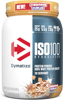 Dymatize ISO100 Whey Protein Powder Isolate, Gourmet Chocolate, 25g of Protein, 20 Servings, 5.5g BCAAs, Less Than 120 Cal., Gluten Free, 1g Fat, 1g Sugar, 2g Carb - Unmatched Kicks-Dymatize