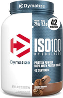 Dymatize ISO100 Whey Protein Powder Isolate, Vanilla, 25g of Protein, 3 Pound, 5.5g BCAAs, Less Than 120 Cal., Gluten Free, 1g Fat, 1g Sugar, 2g Carb (45 Servings) - Unmatched Kicks-Dymatize