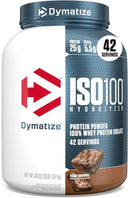 Dymatize ISO100 Whey Protein Powder Isolate, Vanilla, 25g of Protein, 3 Pound, 5.5g BCAAs, Less Than 120 Cal., Gluten Free, 1g Fat, 1g Sugar, 2g Carb (45 Servings) - Unmatched Kicks-Dymatize