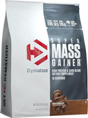 Dymatize Super Mass Gainer Protein Powder, Gourmet Vanilla, 52g Protein, 1g Creatine, 1280 Calories, 10.7g BCAAs, 245g Carbs, Contains Whey Protein, Isolate, and Casein (16 Servings) - Unmatched Kicks-Dymatize
