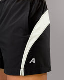 Dynamic Panel Short - Black / White - Unmatched Kicks - Alphalete