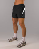 Dynamic Panel Short - Black / White - Unmatched Kicks - Alphalete