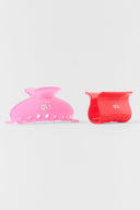 Effortless Claw Clip (2 - Pack) - Candy Heart Pink/Bright Red - Unmatched Kicks - ALO