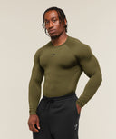 Element Baselayer Long Sleeve T-Shirt Canvas Green - Unmatched Kicks-GYMSHARK