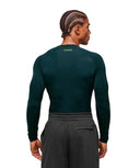 Element Baselayer Long Sleeve T-Shirt compression fit Deep Petrol Blue/Sorbet Yellow - Unmatched Kicks - GYMSHARK
