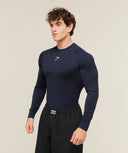 Element Baselayer Long Sleeve T-Shirt Heavy Blue - Unmatched Kicks-GYMSHARK