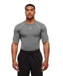 Element Baselayer T-Shirt compression fit Pitch Grey/White - Unmatched Kicks - GYMSHARK