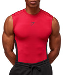 Element Tank compression fit Carmine Red/Black - Unmatched Kicks - GYMSHARK