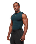 Element Tank compression fit Deep Petrol Blue/Sorbet Yellow - Unmatched Kicks - GYMSHARK