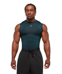 Element Tank compression fit Deep Petrol Blue/Sorbet Yellow - Unmatched Kicks - GYMSHARK