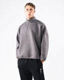 ELMTS Quarter Zip - Heather Cloud - Unmatched Kicks - Alphalete