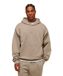 Embossed Boxy Hoodie oversized fit Lifestyle Brown - Unmatched Kicks - GYMSHARK