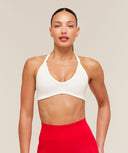 Energise Seamless Sports Bra light support Soft White - Unmatched Kicks - GYMSHARK