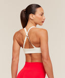 Energise Seamless Sports Bra light support Soft White - Unmatched Kicks - GYMSHARK