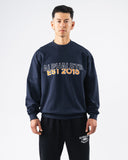 Establishment Split Crewneck - Deep Navy - Unmatched Kicks - Alphalete