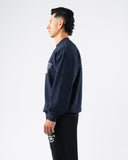 Establishment Split Crewneck - Deep Navy - Unmatched Kicks - Alphalete