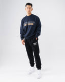 Establishment Split Crewneck - Deep Navy - Unmatched Kicks - Alphalete