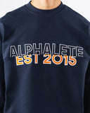Establishment Split Crewneck - Deep Navy - Unmatched Kicks - Alphalete
