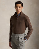 Estate-Rib Quarter-Zip Pullover Nutmeg Brown Heather - Unmatched Kicks-ralph lauren
