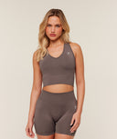 Everyday Seamless Crop Tank - Cool Brown - Unmatched Kicks - GYMSHARK