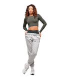 Everyday Seamless Long Sleeve Crop Top Strength Green - Unmatched Kicks - GYMSHARK