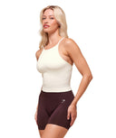 Everyday Seamless Tank With Shelf Soft White - Unmatched Kicks - GYMSHARK