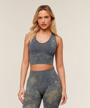 Everyday Seamless Washed Crop Tank - GS Onyx Grey Wash - Unmatched Kicks - GYMSHARK