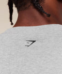 Fade Graphic Long Sleeve T-Shirt oversized fit Light Grey Core Marl - Unmatched Kicks - GYMSHARK