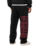 Fade Graphic Straight Leg Pants oversized fit Black/Sets Red - Unmatched Kicks - GYMSHARK