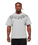 Fade Graphic T-Shirt extreme oversized fit Light Grey Core Marl - Unmatched Kicks - GYMSHARK