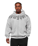 Fade Graphic Zip Up Hoodie extreme oversized fit Light Grey Core Marl - Unmatched Kicks - GYMSHARK