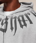 Fade Graphic Zip Up Hoodie extreme oversized fit Light Grey Core Marl - Unmatched Kicks - GYMSHARK