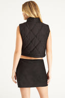 Faux Suede Monogram Vest Liquorice - Unmatched Kicks - Juicy Couture