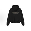 Fear of God Essentials Classic Fleece Zip - Up Hoodie Jet Black - Unmatched Kicks - ESSENTIALS