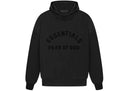 FEAR OF GOD ESSENTIALS JET BLACK HOODIE - Unmatched Kicks - ESSENTIALS