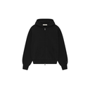 Fear Of God Essentials SS25 Classic Full Zip Up Hoodie Jet Black - Unmatched Kicks - ESSENTIALS