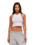 Fitness Embroidered Graphic Tank body fit White - Unmatched Kicks - GYMSHARK