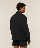 Fleece Zip Through Jacket oversized fit Black - Unmatched Kicks-GYMSHARK