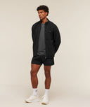 Fleece Zip Through Jacket oversized fit Black - Unmatched Kicks-GYMSHARK