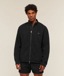 Fleece Zip Through Jacket oversized fit Black - Unmatched Kicks-GYMSHARK