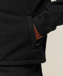 Fleece Zip Through Jacket oversized fit Black - Unmatched Kicks-GYMSHARK