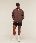 Fleece Zip Through Jacket oversized fit Espresso Brown - Unmatched Kicks-GYMSHARK