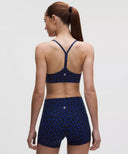 Flow Y Bra Nulu Light Support, A–C Cups Stamp Dot Beach Ball Blue True Navy - Unmatched Kicks-LULULEMON