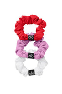 Fresh Mini Scrunchie 3 - Pack - Bright Red/Candy Heart Pink/White - Unmatched Kicks - ALO