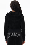 Front Bling Hoodie Liquorice - Unmatched Kicks - Juicy Couture