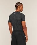 Geo Seamless Grid T-Shirt slim fit Black/Smokey Grey - Unmatched Kicks - GYMSHARK