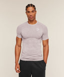 Geo Seamless Grid T-Shirt slim fit Dawn Purple/Dusk Purple - Unmatched Kicks - GYMSHARK