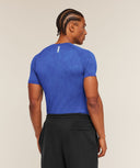Geo Seamless Grid T-Shirt slim fit Force Blue/Steady Purple - Unmatched Kicks - GYMSHARK